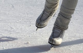 Practice Your Figure-Eights at Pentagon Row’s Outdoor Ice Skating Rink